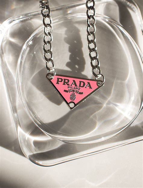 prada plaque necklace|Prada necklace price.